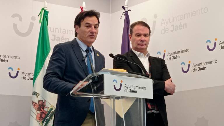 Agustín González y Manuel Carlos Vallejo, en rueda de prensa. / Fran Miranda / Diario JAÉN. 