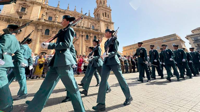 La Plaza de Santa María se viste de verde por la festividad del Pilar La Plaza de Santa María se viste de verde por la festividad del Pilar