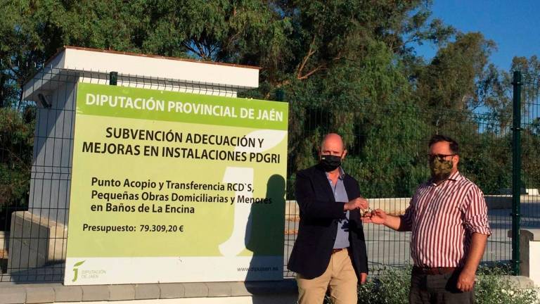 Entregado al Ayuntamiento de Baños de la Encina el punto de acopio de residuos de la construcción Entregado al Ayuntamiento de Baños de la Encina el punto de acopio de residuos de la construcción