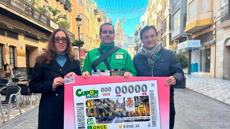 Cinco millones de cupones de la ONCE mostrarán la calle Bernabé Soriano de Jaén a toda España Cinco millones de cupones de la ONCE mostrarán la calle Bernabé Soriano de Jaén a toda España