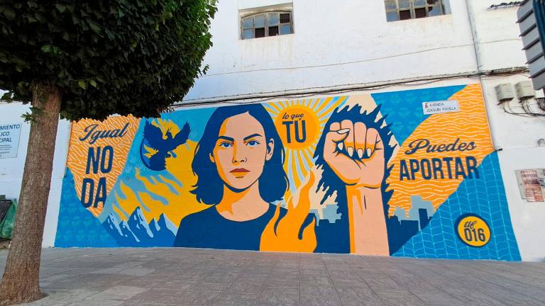 Igualdad y arte urbano se unen en Ibros en un mural reivindicativo Igualdad y arte urbano se unen en Ibros en un mural reivindicativo