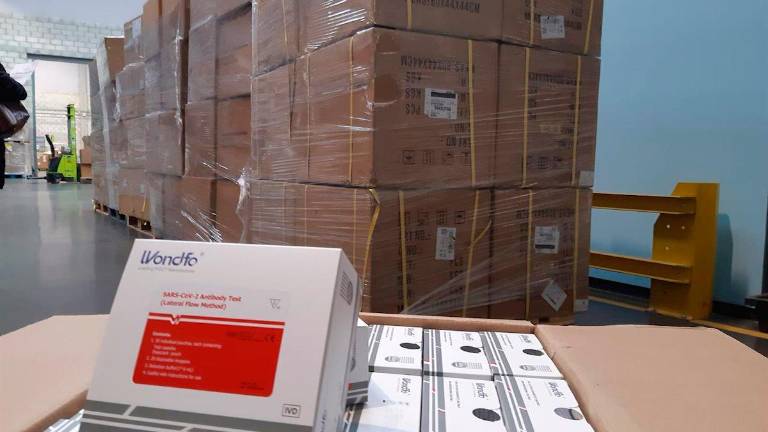 Recibidos los más de 131.000 test rápidos Recibidos los más de 131.000 test rápidos