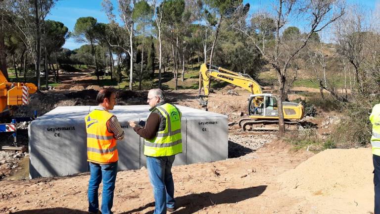 Las obras del vado inundable avanzan según lo previsto Las obras del vado inundable avanzan según lo previsto