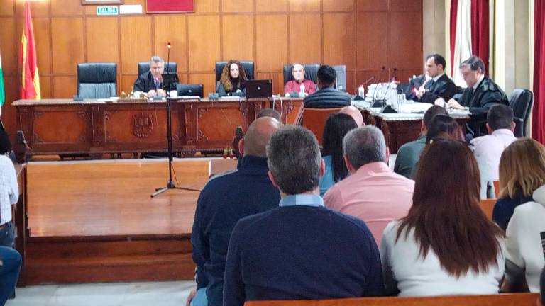 La sala de vistas de la Audiencia Provincial de Jaén, durante la sesión de esta mañana del juicio por el asesinato de Álvaro Soto. / F. Gaitán / Diario JAÉN. 