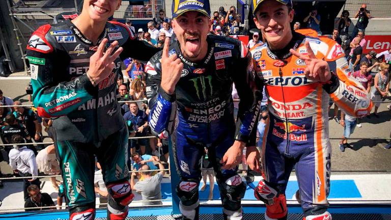 Maverick Viñales vence en Assen por delante de Márquez, que es más líder Maverick Viñales vence en Assen por delante de Márquez, que es más líder