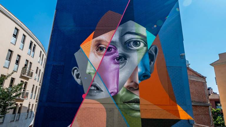 Belin crea un mural en el Lleida_potFest para reflexionar sobre la humanidad Belin crea un mural en el Lleida_potFest para reflexionar sobre la humanidad