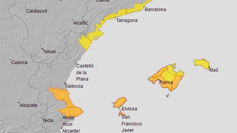 Una nueva DANA activa avisos naranja por lluvia en la Comunidad Valenciana y Baleares Una nueva DANA activa avisos naranja por lluvia en la Comunidad Valenciana y Baleares