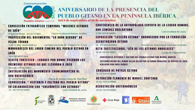 Consulte toda la programación por el 600 aniversario de la llegada del pueblo gitano a Jaén Consulte toda la programación por el 600 aniversario de la llegada del pueblo gitano a Jaén