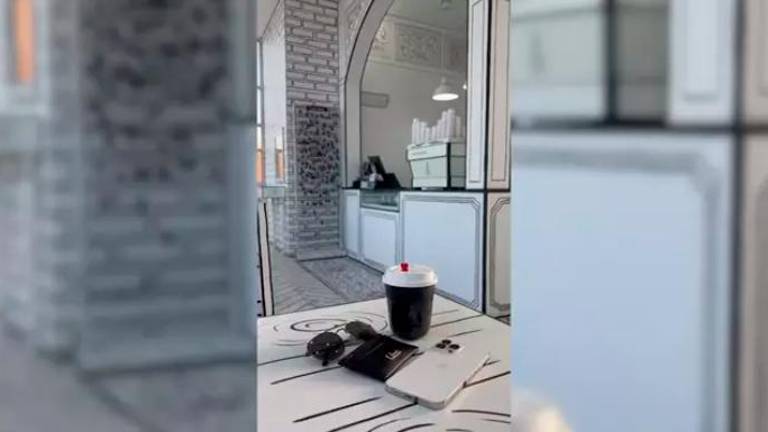 La decoración de la cafetería está sacada de un cómic...en Qatar La decoración de la cafetería está sacada de un cómic...en Qatar