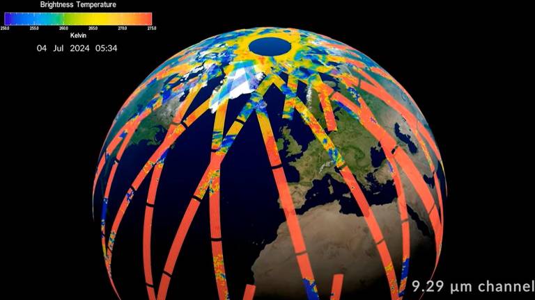 Primera visión del espectro de energía que la Tierra irradia al espacio Primera visión del espectro de energía que la Tierra irradia al espacio