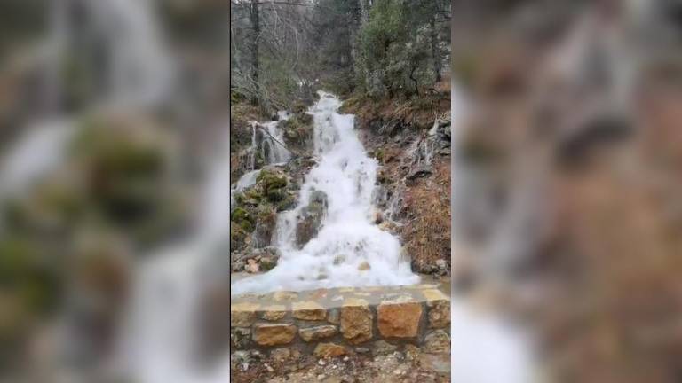 El agua rebosa en la Fuente de la Garganta (Sierra de Cazorla) El agua rebosa en la Fuente de la Garganta (Sierra de Cazorla)