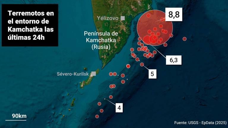 El terremoto de Kamchatka, el más fuerte desde el tsunami de Japón de 2011 El terremoto de Kamchatka, el más fuerte desde el tsunami de Japón de 2011