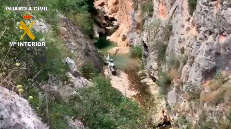 Rescatado un hombre en el Barranco de la Bolera de Pozo Alcón