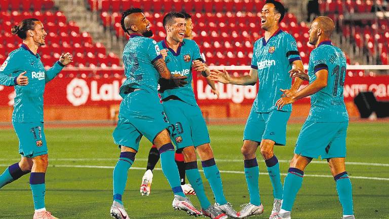 El Barça no sufre en el regreso de la Liga y golea al Mallorca El Barça no sufre en el regreso de la Liga y golea al Mallorca