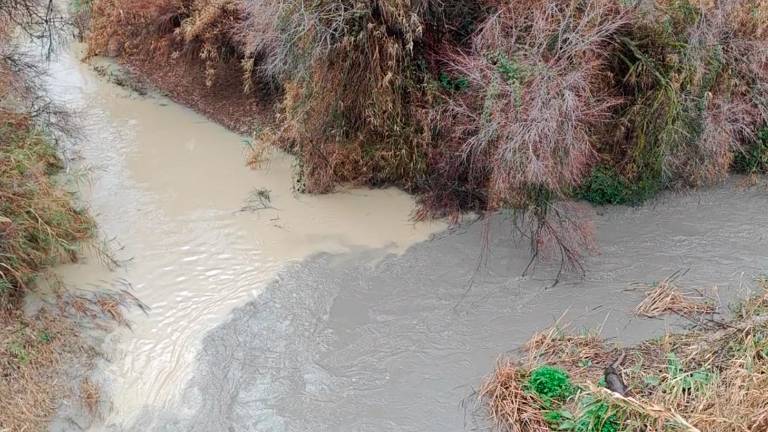 La crecida del río Jaén, en Puente Nuevo, donde se une al Guadalbullón La crecida del río Jaén, en Puente Nuevo, donde se une al Guadalbullón