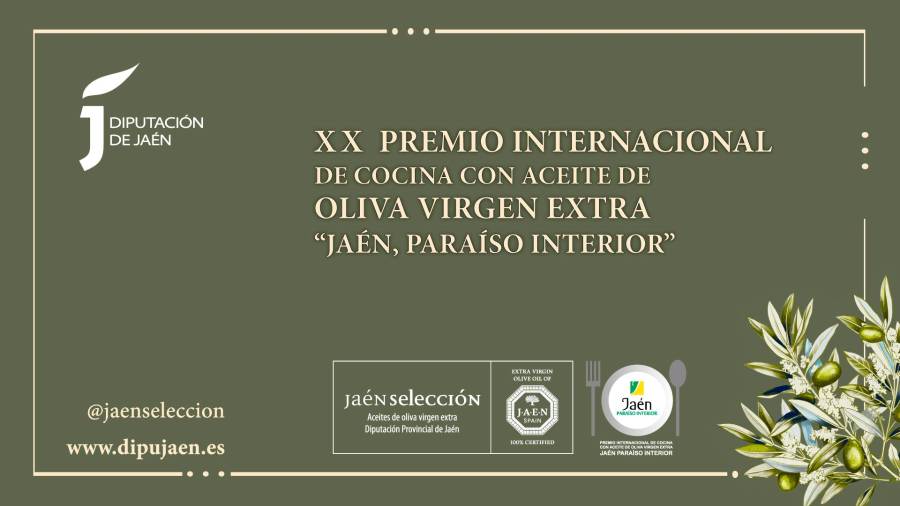 <i>Cartel del XX Premio de Cocina AOVE de Jaén. / Diputación de Jaén. </i> <i>Cartel del XX Premio de Cocina AOVE de Jaén. / Diputación de Jaén. </i>