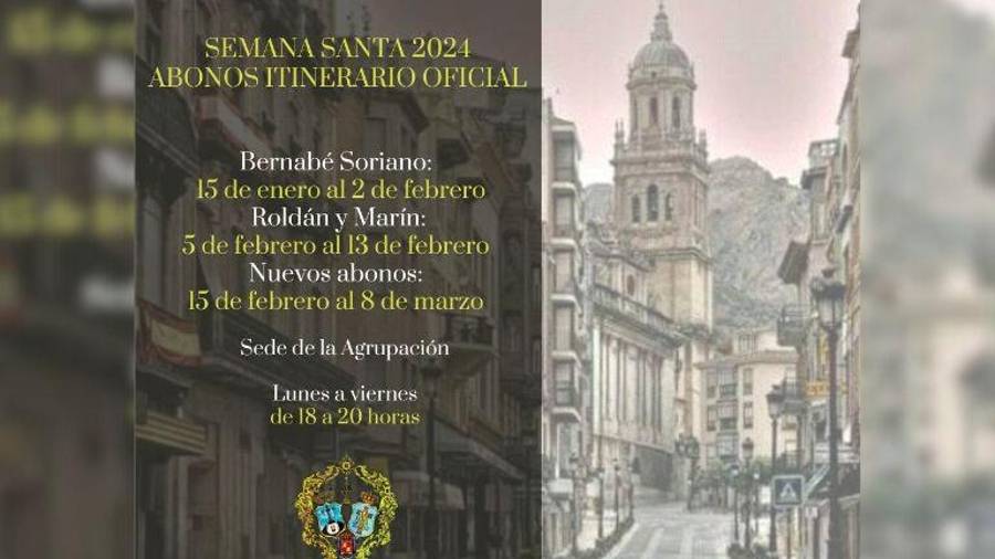 Semana Santa en Jaén: disponibles los abonos de la carrera oficial $!Semana Santa en Jaén: disponibles los abonos de la carrera oficial