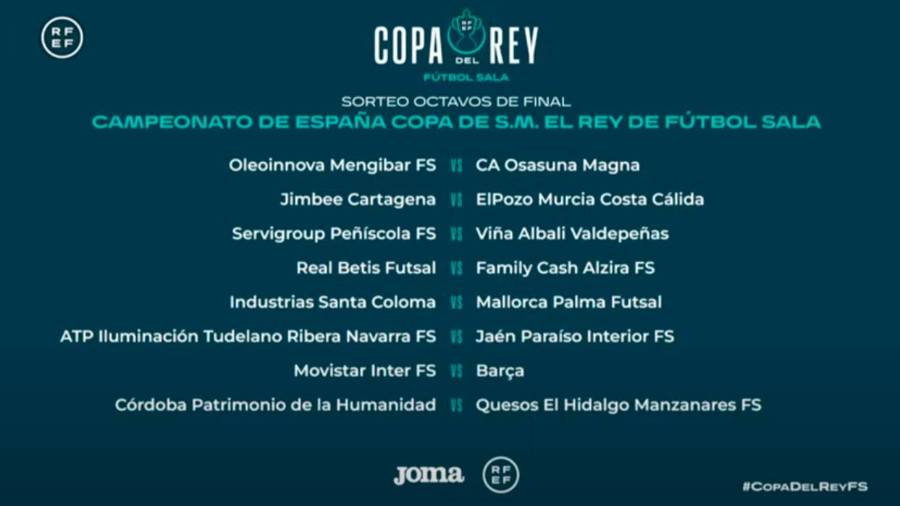 Aceite de Jaén y vino de Navarra en los octavos de la Copa del Rey de fútbol sala Aceite de Jaén y vino de Navarra en los octavos de la Copa del Rey de fútbol sala