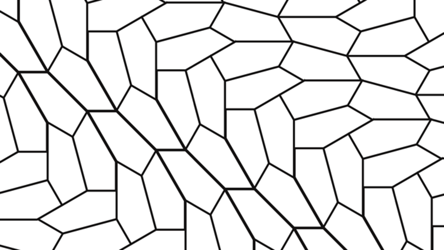 <i>Una teselación pentagonal convexa.</i> <i>Una teselación pentagonal convexa.</i>