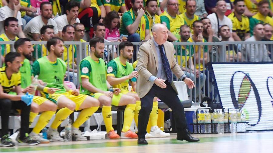 <i>Gesto expresivo de Daniel Rodríguez en la semifinal de la Copa de España ante el Palma Futsal. / Agustín Muñoz / Diario JAÉN.</i> <i>Gesto expresivo de Daniel Rodríguez en la semifinal de la Copa de España ante el Palma Futsal. / Agustín Muñoz / Diario JAÉN.</i>
