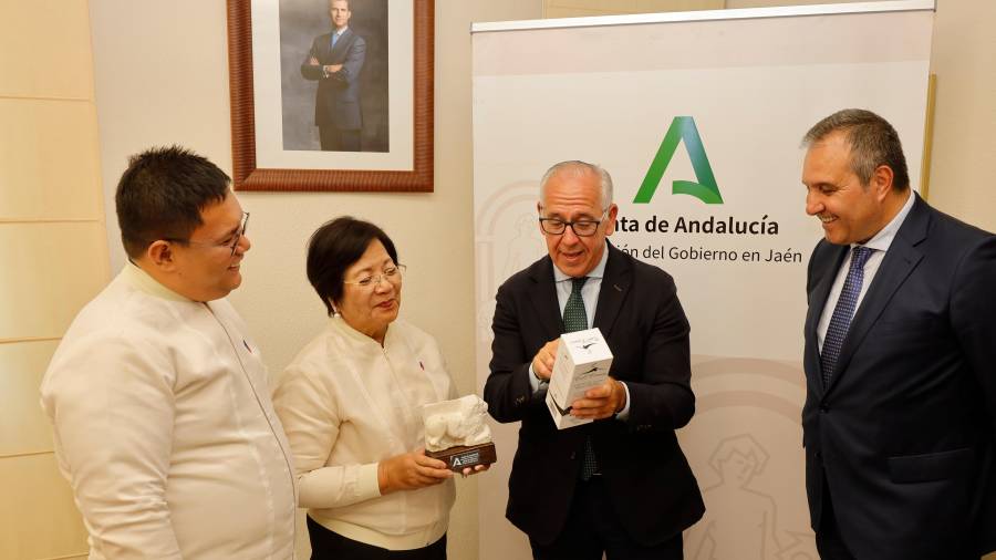 <i>Sylvester Austria, Sylvia Corpuz, Jesús Estrella y Eleuterio Muñoz. / Jason Moyano / Diario JAÉN. </i> <i>Sylvester Austria, Sylvia Corpuz, Jesús Estrella y Eleuterio Muñoz. / Jason Moyano / Diario JAÉN. </i>