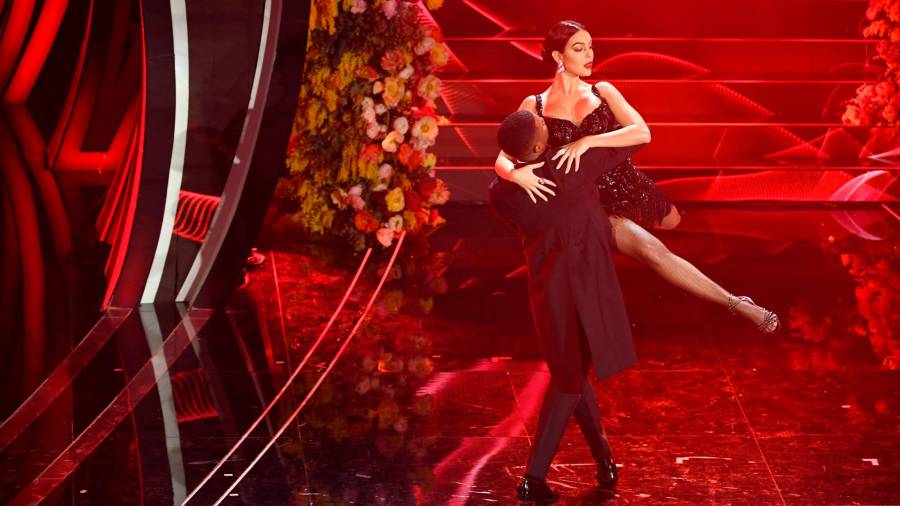 Georgina Rodríguez promociona la moda española en el Festival de Sanremo $!Georgina Rodríguez promociona la moda española en el Festival de Sanremo
