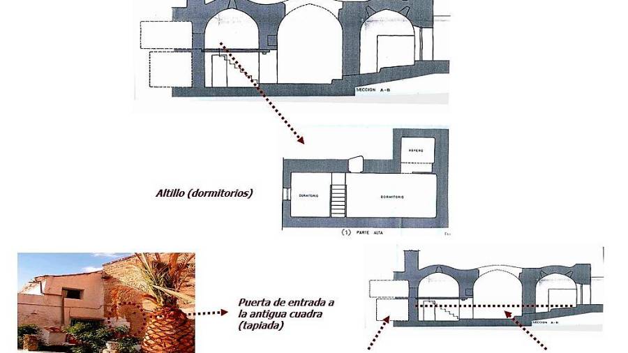 <i>Alzados casa de “Baño Moro” antes de su restauración.</i>