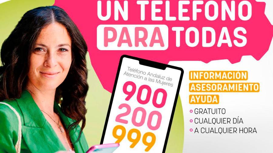 <i>Cartel ‘un teléfono para todas’.</i> <i>Cartel ‘un teléfono para todas’.</i>