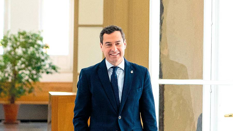 <i>El presidente de la Junta de Andalucía, Juanma Moreno.</i> <i>El presidente de la Junta de Andalucía, Juanma Moreno.</i>