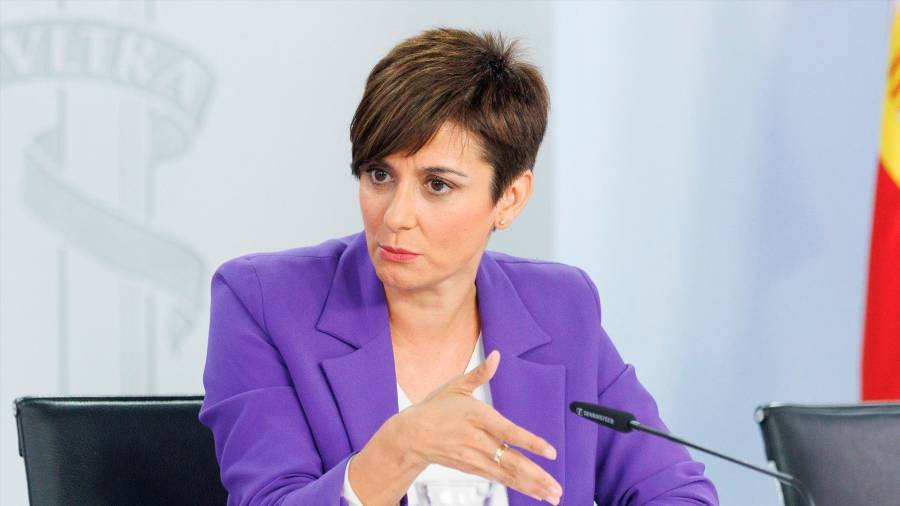 <i>Pilar Rodríguez, este martes, tras el Consejo de Ministros. / Eduardo Parra / Europa Press.</i> <i>Pilar Rodríguez, este martes, tras el Consejo de Ministros. / Eduardo Parra / Europa Press.</i>