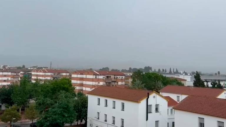 LLuvia, bruma y nubes sobre Andújar y la sierra LLuvia, bruma y nubes sobre Andújar y la sierra