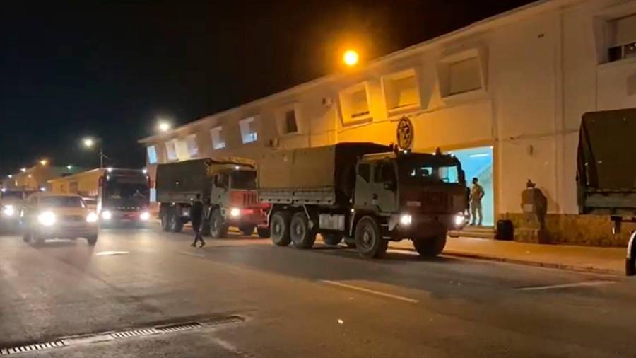 <i>Salida de miembros del Ejército hacia las zonas afectadas por la DANA. / Imágenes de Pool Defensa.</i> <i>Salida de miembros del Ejército hacia las zonas afectadas por la DANA. / Imágenes de Pool Defensa.</i>