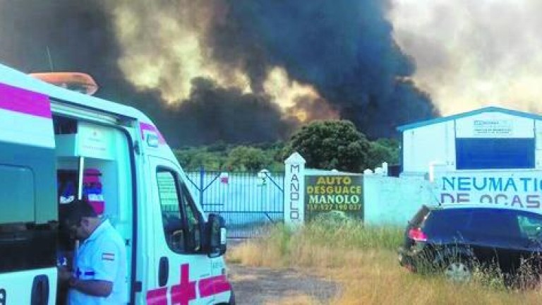Fuego controlado en Cáceres