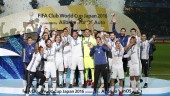 Los jugadores del Real Madrid celebran el título de campeón del Mundial de Clubes.
