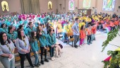ENCUENTRO. Scouts participan en la eucaristía celebrada, el sábado, en la parroquia de Santa Teresa.