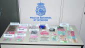 ANTIDROGA. Material incautado por la Policía Nacional tras el operativo realizado en la ciudad. 