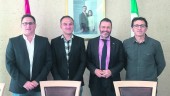 Presentación. Raúl Gil, Manuel Robles, Rafael Valdivielso y Ramón López, en el Ayuntamiento de Segura.