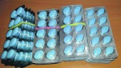 ALIJO. Las 195 pastillas de falsa “viagra” decomisadas a un vecino de Bailén.