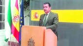 INTERVENCIÓN. El delegado del Gobierno en Andalucía, Antonio Sanz, durante su comparecencia. 