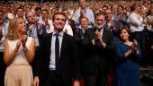 DEMOCRACIA. Isabel Torres, Pablo Casado, Mariano Rajoy y Soraya Sáenz de Santamaría, tras conocer el resultado de las votaciones en el XIX Congreso Nacional del Partido Popular.