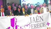 REIVINDICACIONES. Integrantes de “Jaén merece más”, en su puesta de largo, a finales del pasado mes de marzo.