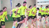 sesión. Los jugadores del Jaén Paraíso Interior se ejercitan en un entrenamiento.