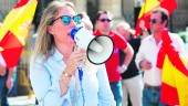 30 DE SEPTIEMBRE DE 2018. Salud Anguita, en un acto organizado por VOX, contra la independencia de Cataluña. 