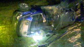 ACCIDENTE. El Renault Megane que conducía el vecino de Lopera fallecido quedó completamente destrozado. 