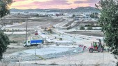 TRABAJOS. Vista de las obras de construcción del futuro Jaén Plaza, desde la Carretera de Torrequebradilla. 