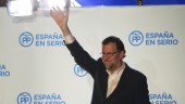 intervención. El líder del Partido Popular, Mariano Rajoy, celebra que su formación es la que ha conseguido el mayor número de votos. 