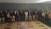 participantes. Representantes de almazaras asistentes a la asamblea general de Infaoliva celebrada en una de los salones de Hotel Ho Ciudad de Jaén.