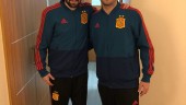 éxito. Chino y Dídac, con la equipación de la selección española.