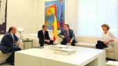 REUNIÓN. Cita en la Moncloa de Mariano Rajoy y Cospedal con miembros de Coalición Canaria.