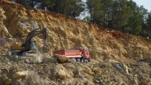2017. Imagen de archivo de la actividad de extracción de roca en la cantera de La Imora. 